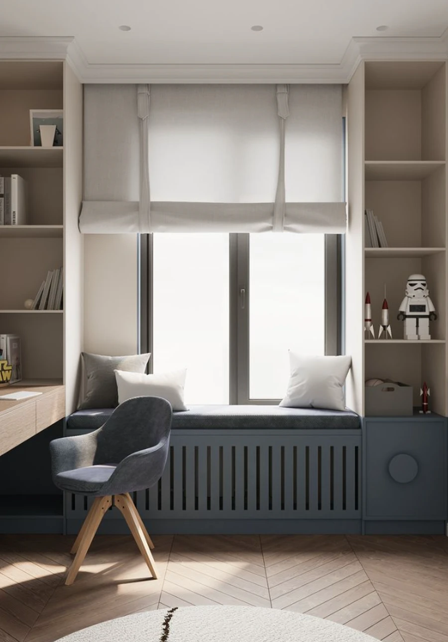 функциональная зона окна в детской