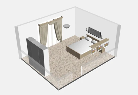 Дизайн-проект белой спальни