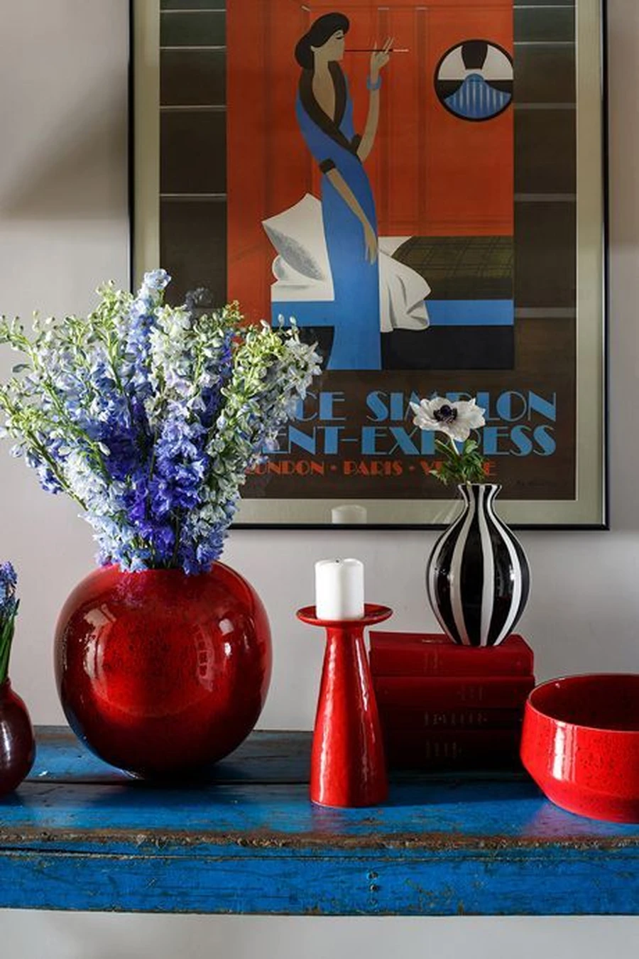 Декор в красных оттенках