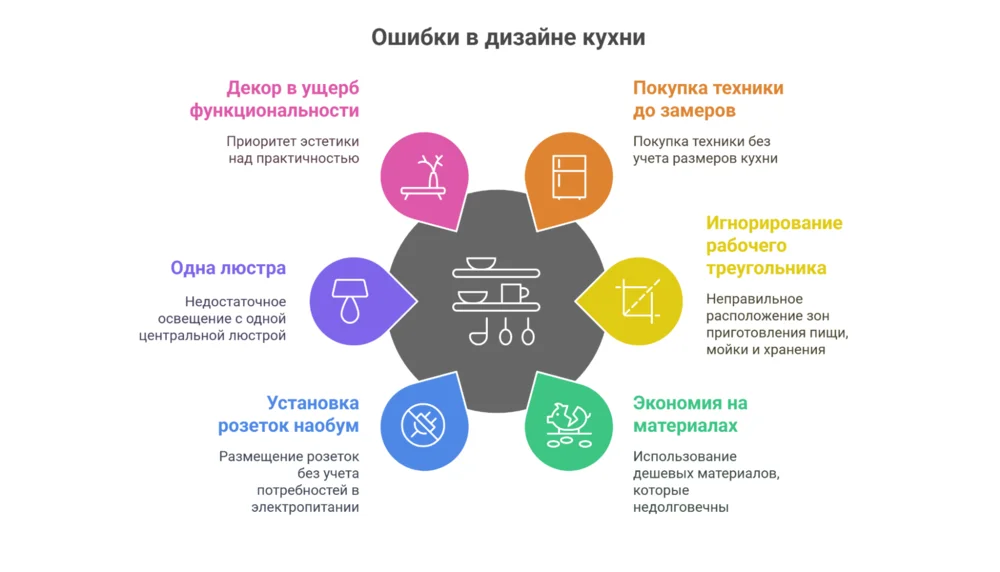Ошибки в дизайне кухни