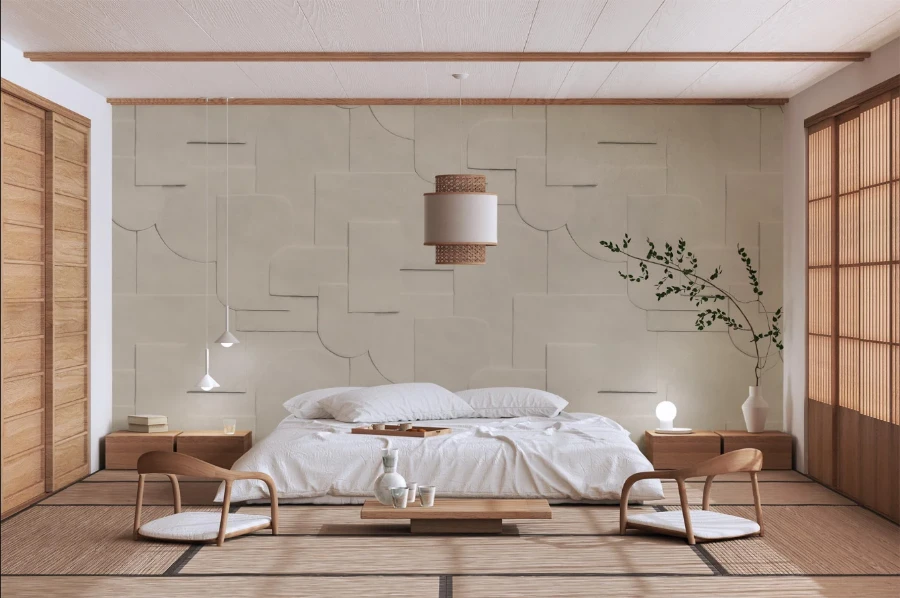 Дизайн спальни в стиле джапанди