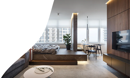 Как зонировать однокомнатную квартиру