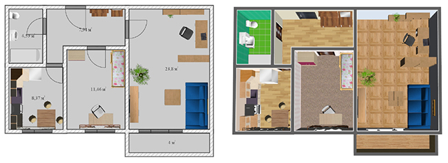 Готовый дизайн-проект двухкомнатной квартиры